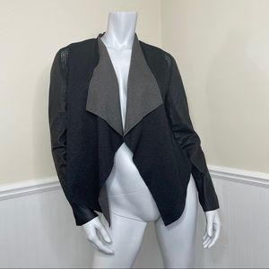 Stella & Jamie Drape Front Leather Jacket